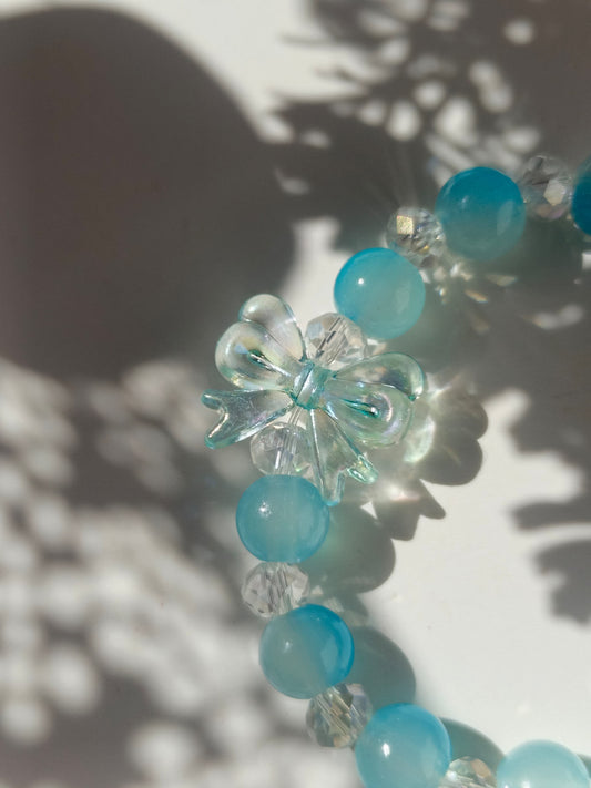 Sky blue bow Bracelet