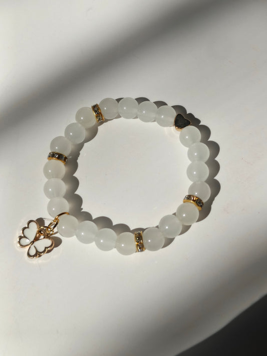 White Butterfly Charm bracelet