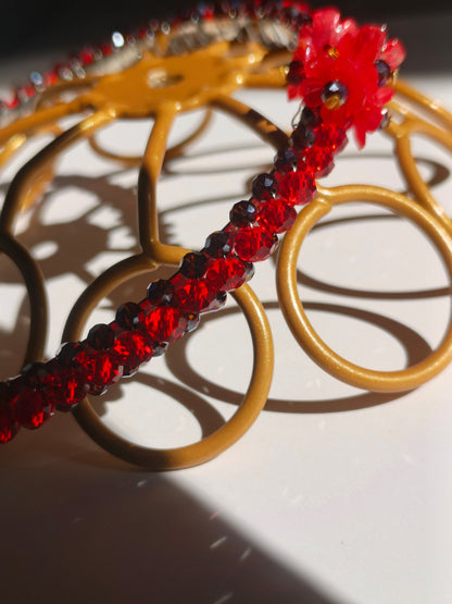 Ruby Bloom Crystal Headband