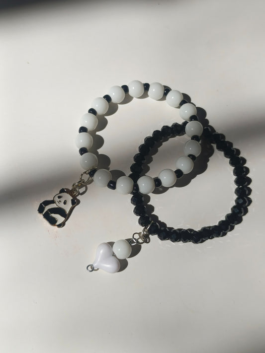 Panda charm bracelet set