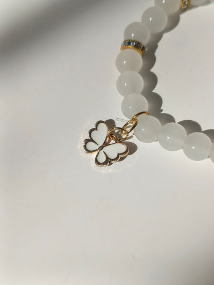 White Butterfly Charm bracelet