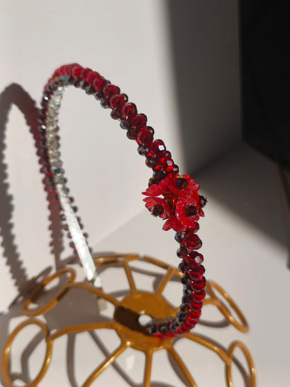 Ruby Bloom Crystal Headband