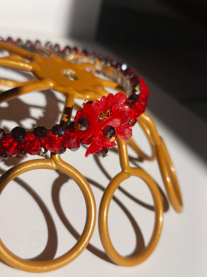 Ruby Bloom Crystal Headband