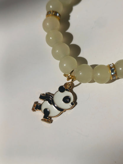 Panda charm beaded bracelet