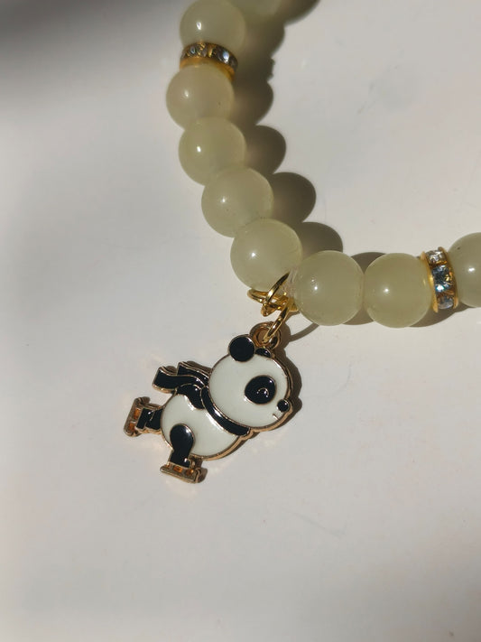 Panda charm beaded bracelet