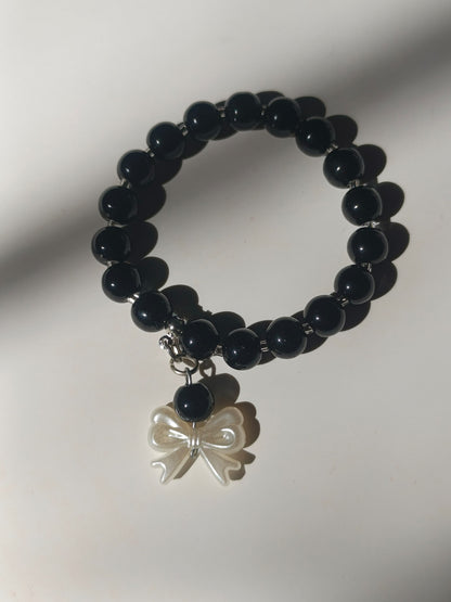 Black & white trio bracelet set